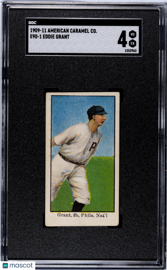 1909 American Caramel Co. (E90-1) Eddie Grant SGC 4