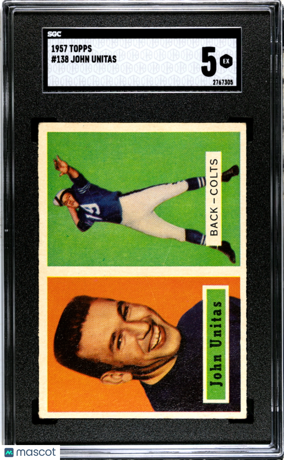 1957 Topps John Unitas #138 SGC 5