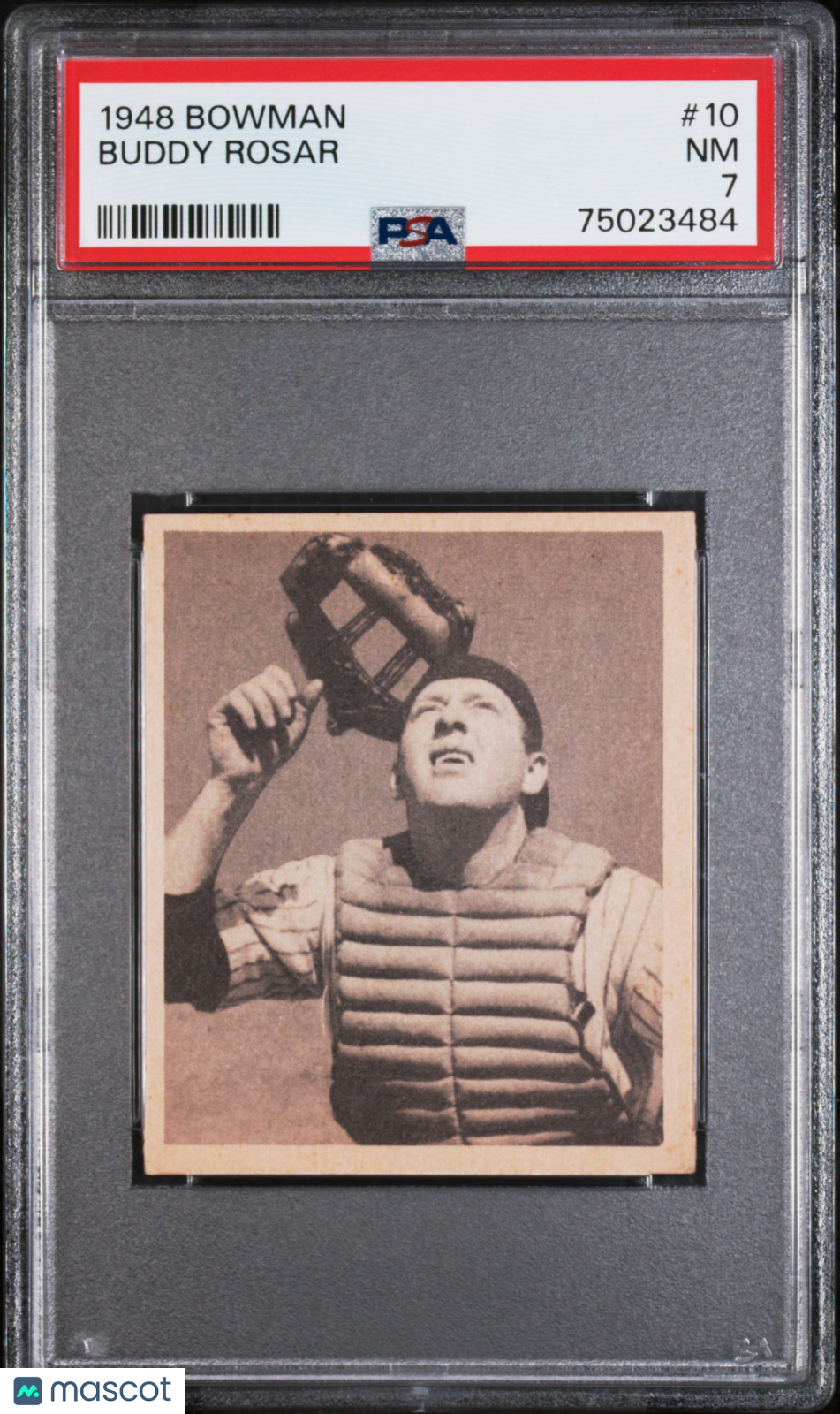 1948 Bowman Buddy Rosar #10 PSA 7