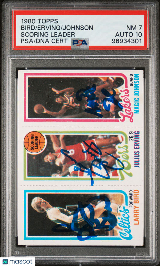 1980 Topps Scoring Leader Scoring Leader PSA 7 Auto 10