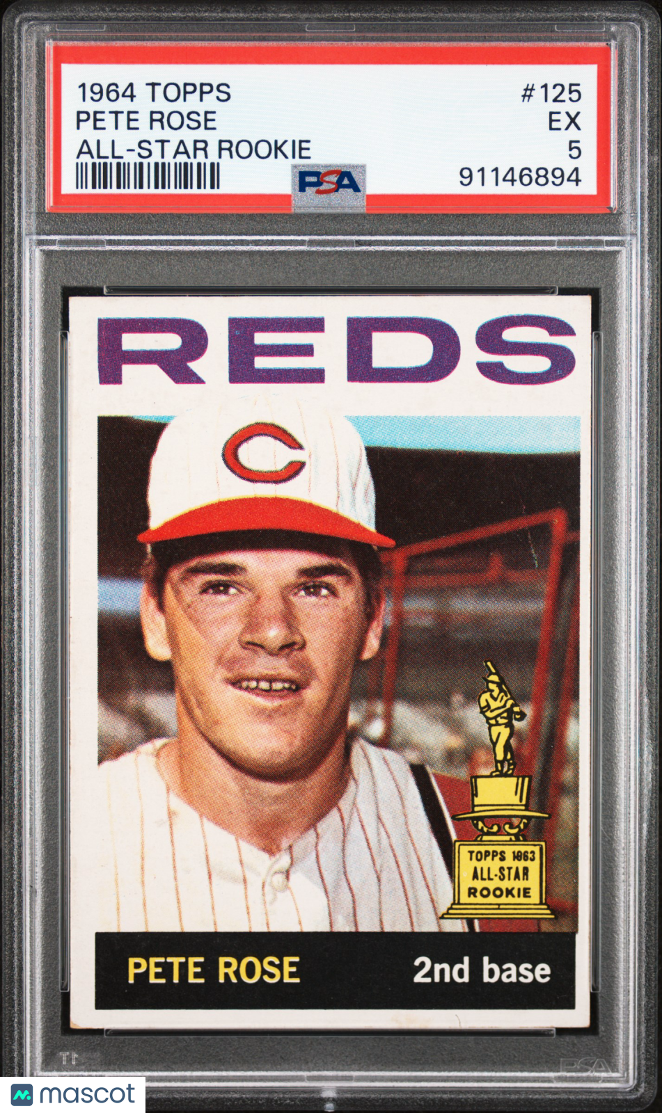 1964 Topps Pete Rose #125 All Star Rookie PSA 5