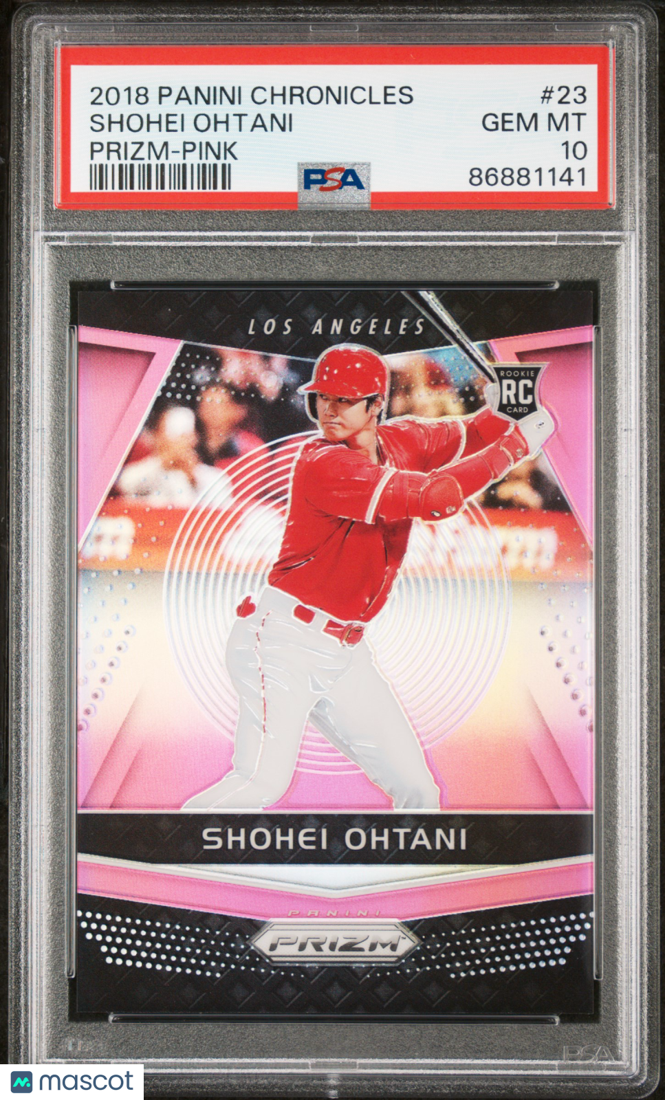 2018 Panini Chronicles Prizm Shohei Ohtani #23 Pink PSA 10