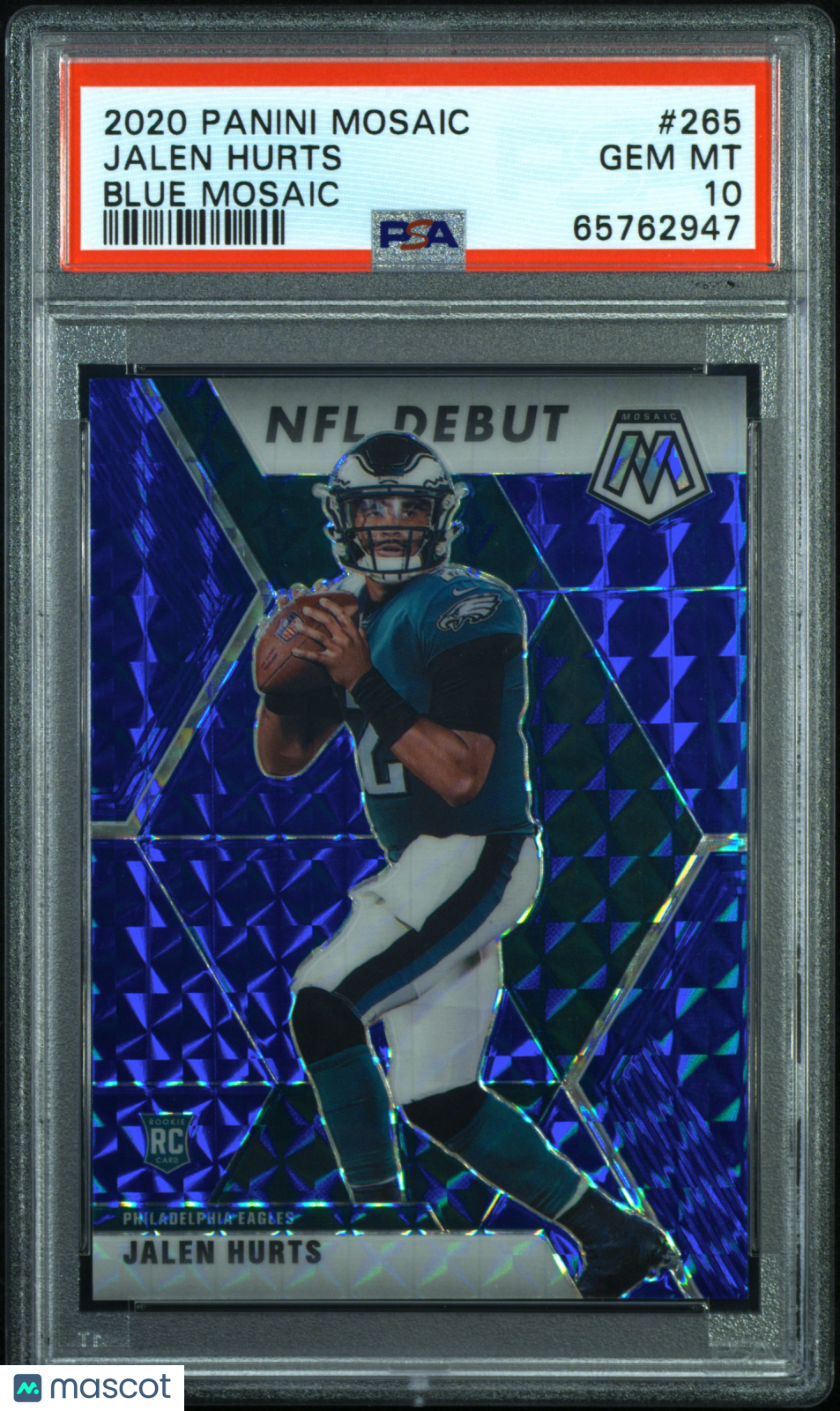 2020 Panini Mosaic Jalen Hurts #265 Blue PSA 10
