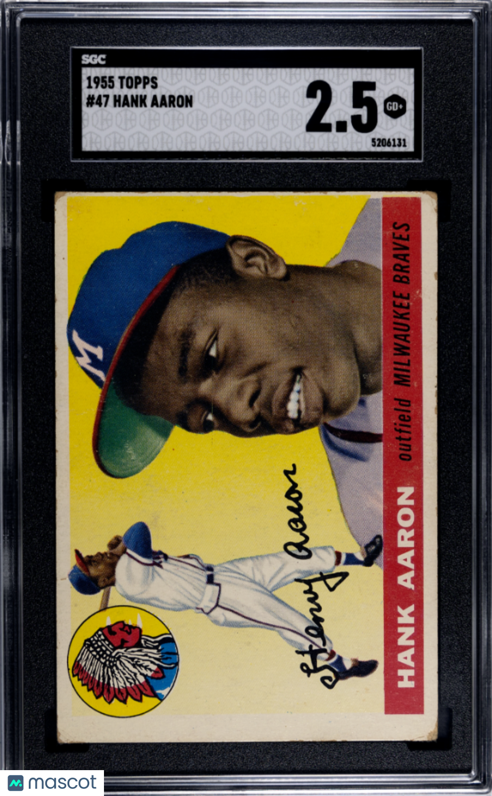 1955 Topps Hank Aaron #47 SGC 2.5