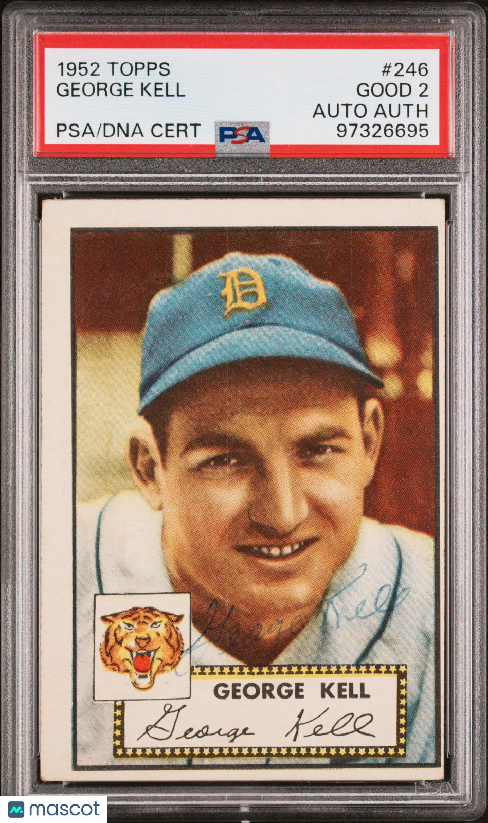 1952 Topps George Kell #246 PSA 2 Auto A
