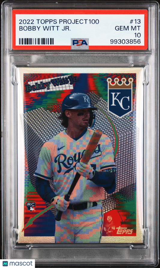 2022 Topps Project100 Bobby Witt JR. #13 PSA 10