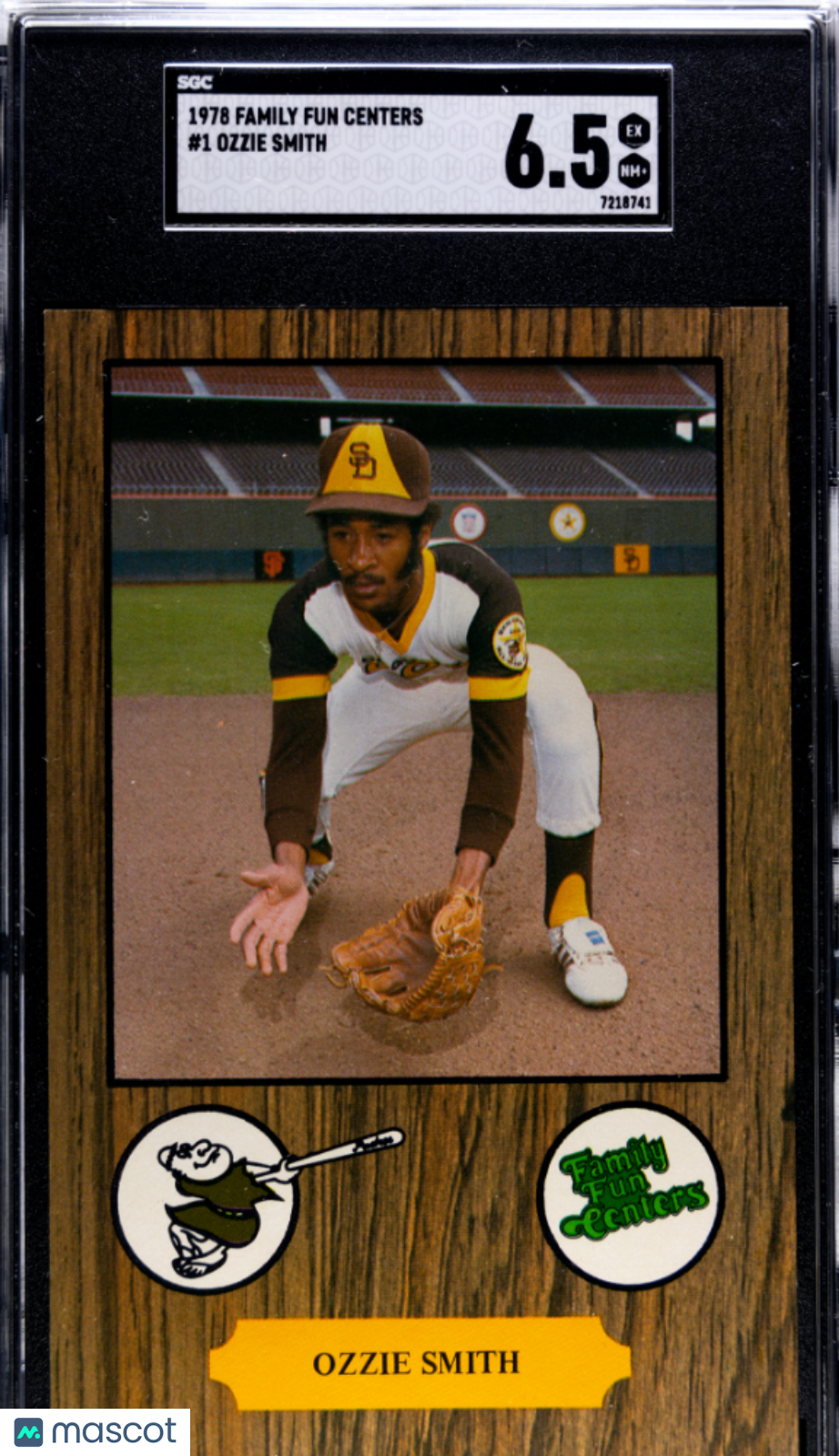 1978 Family Fun Centers Ozzie Smith #1 SGC 6.5