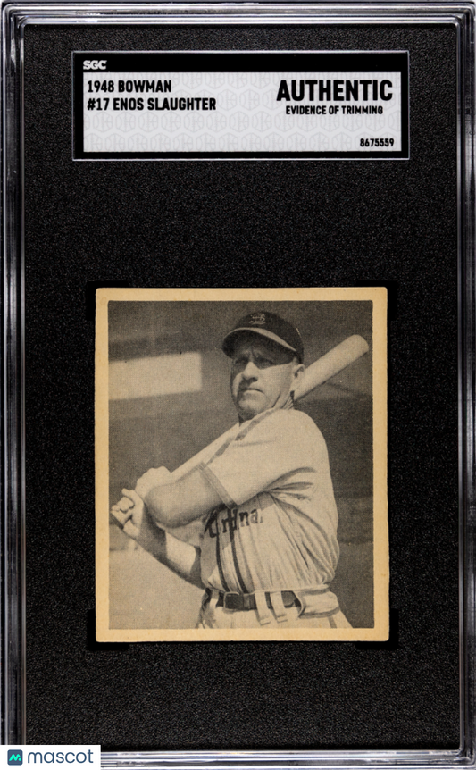 1948 Bowman Enos Slaughter #17 SGC A