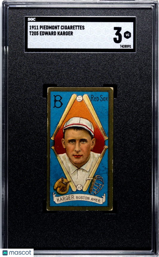 1911 Piedmont Cigarettes (T205) Edward Karger SGC 3