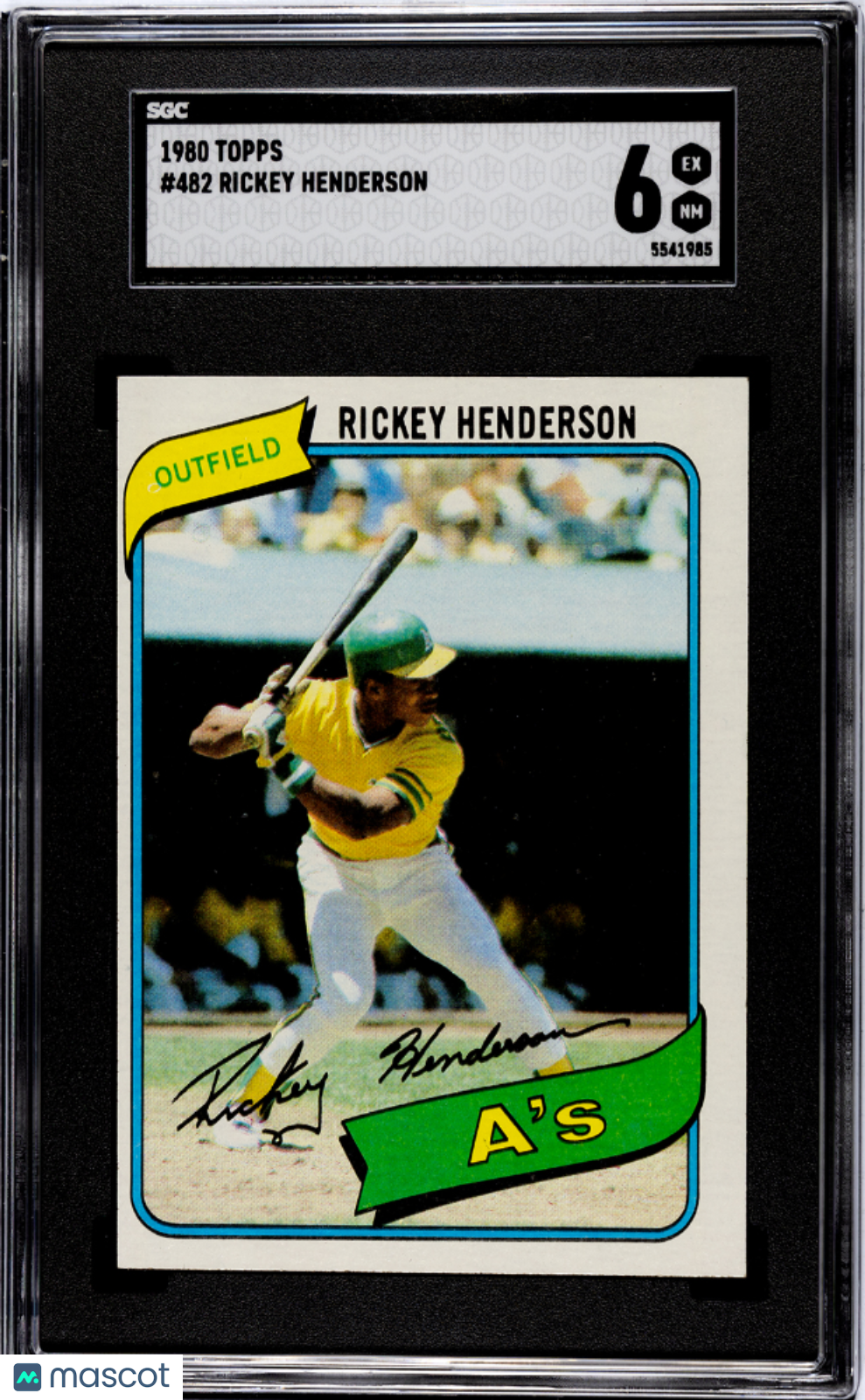 1980 Topps Rickey Henderson #482 SGC 6