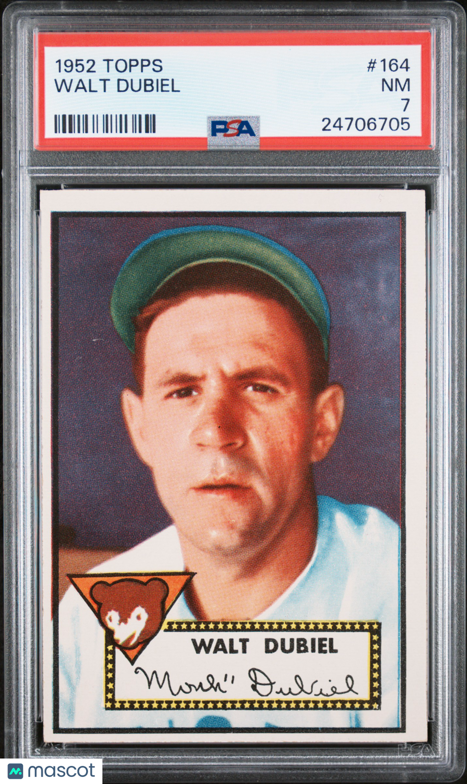 1952 Topps Walt Dubiel #164 PSA 7