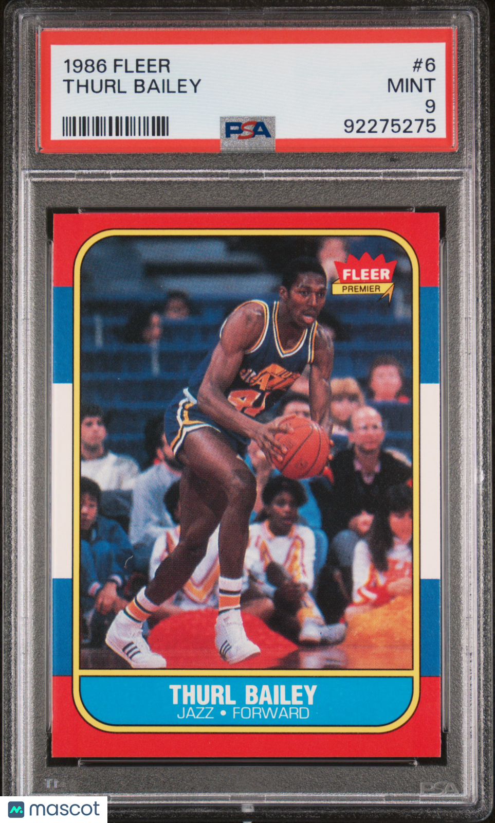 1986 Fleer Thurl Bailey #6 PSA 9