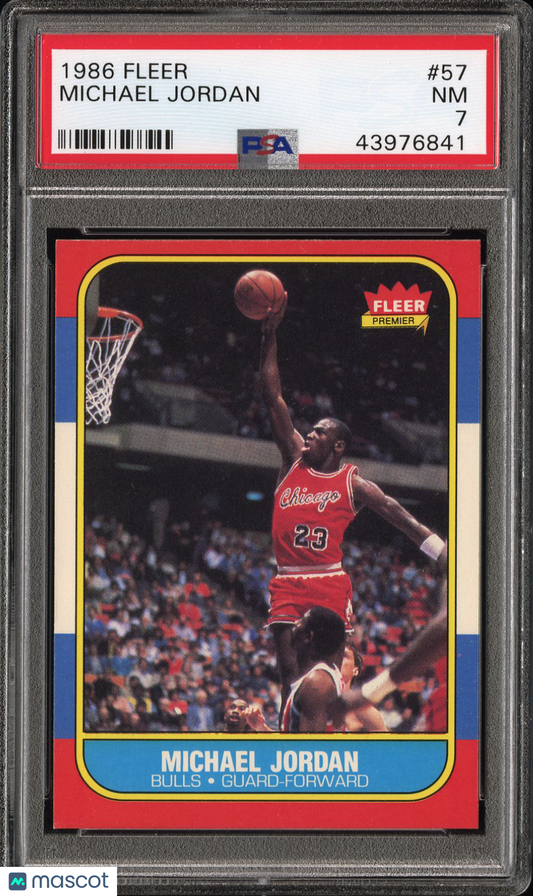 1986 Fleer Michael Jordan #57 PSA 7