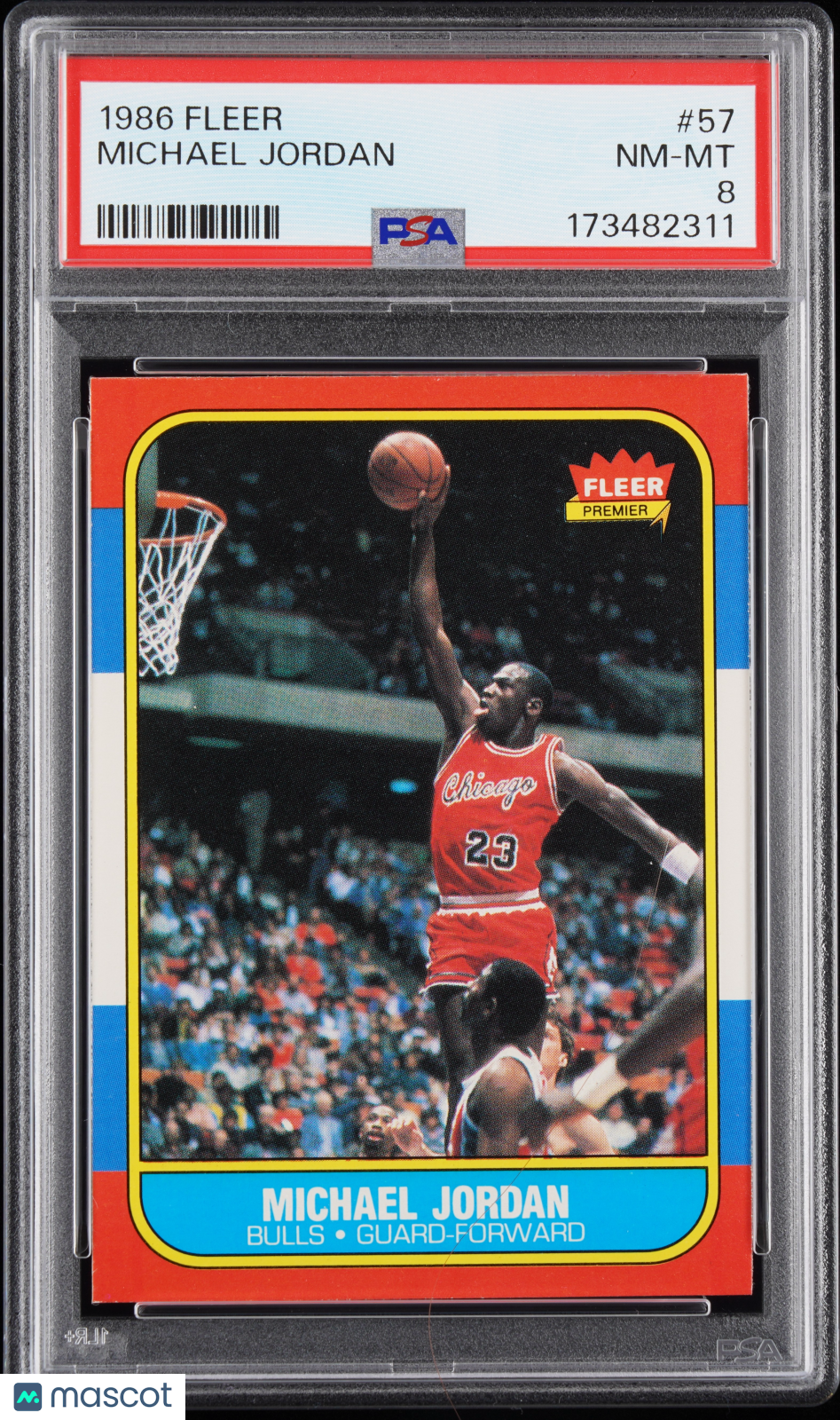 1986 Fleer Michael Jordan #57 PSA 8