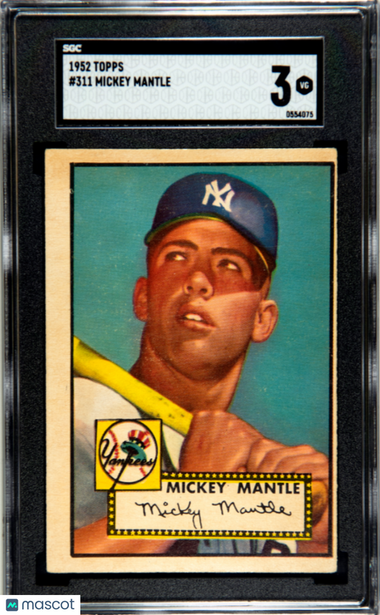 1952 Topps Mickey Mantle #311 SGC 3