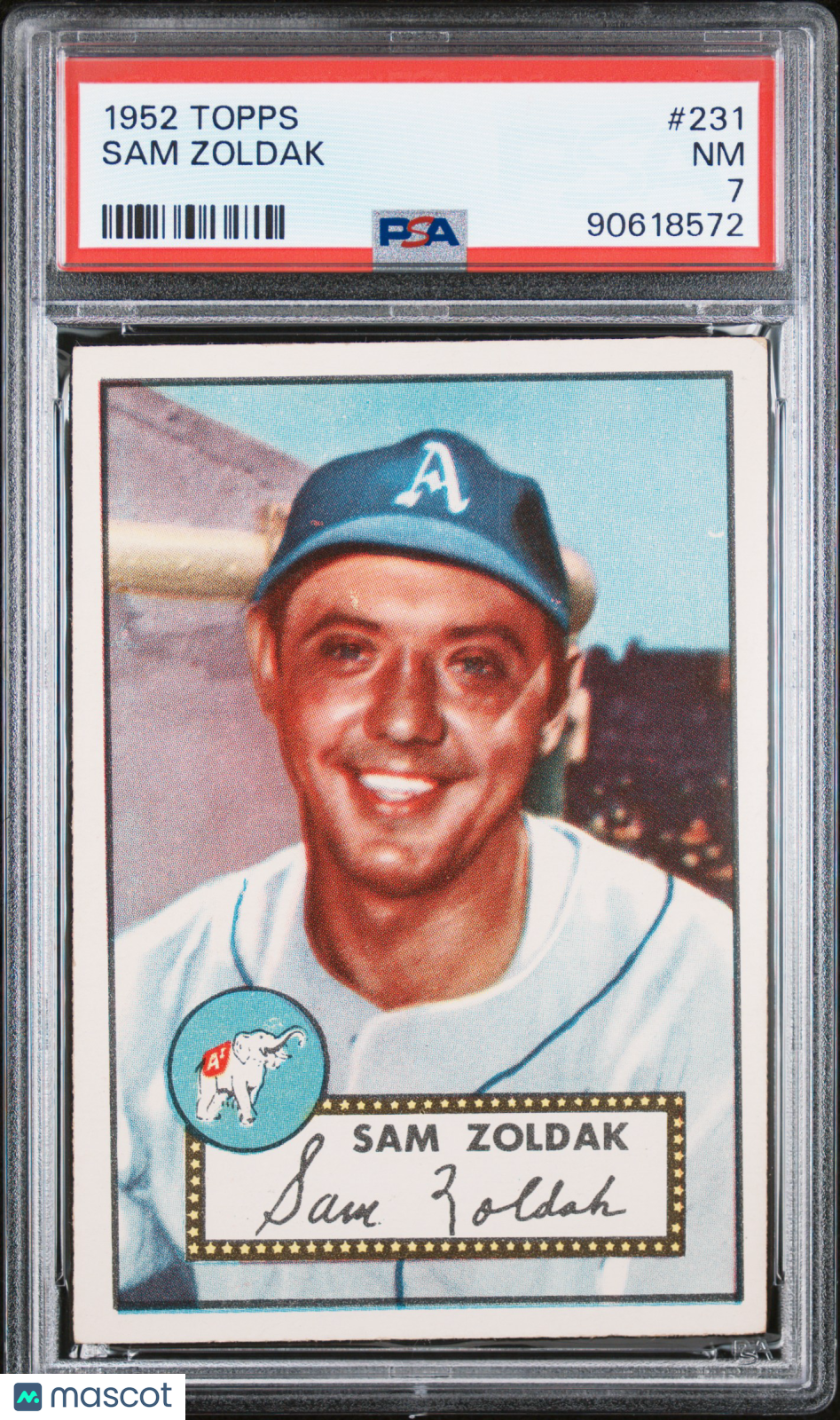 1952 Topps Sam Zoldak #231 PSA 7