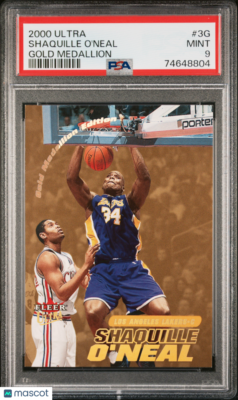2000 Ultra Shaquille O'Neal #3G Gold Medallion PSA 9
