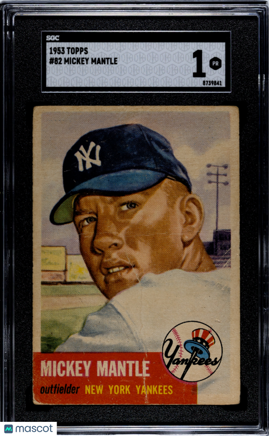 1953 Topps Mickey Mantle #82 SGC 1