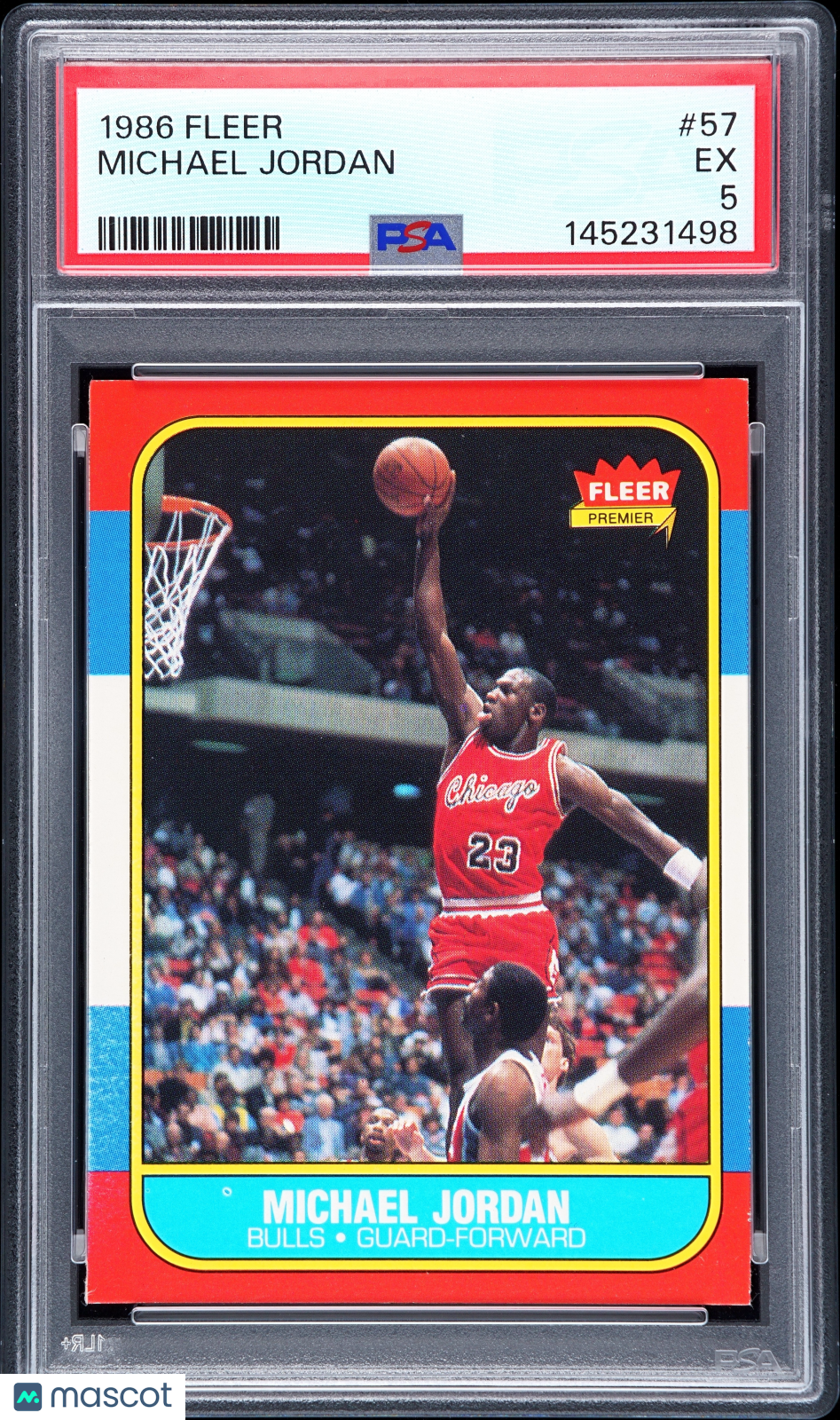 1986 Fleer Michael Jordan #57 PSA 5