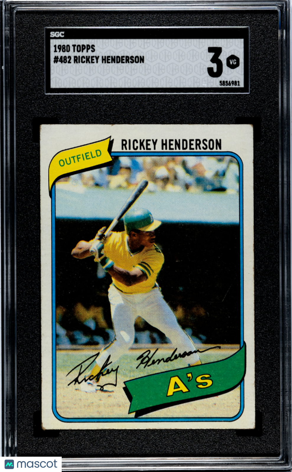 1980 Topps Rickey Henderson #482 SGC 3