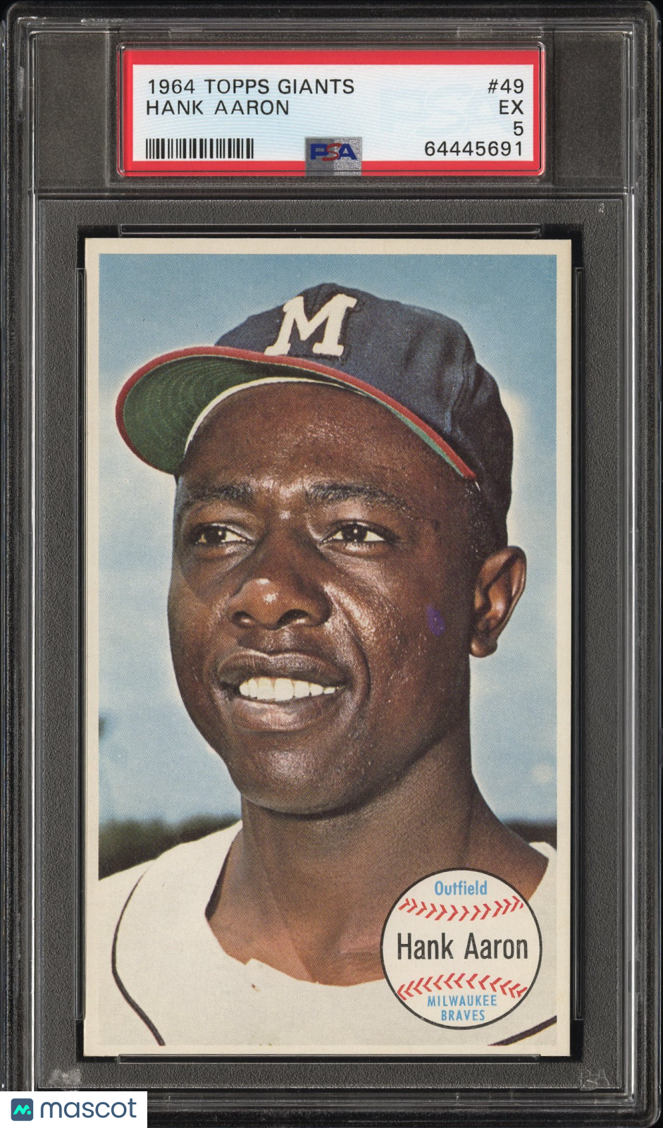 1964 Topps Giants Hank Aaron #49 PSA 5