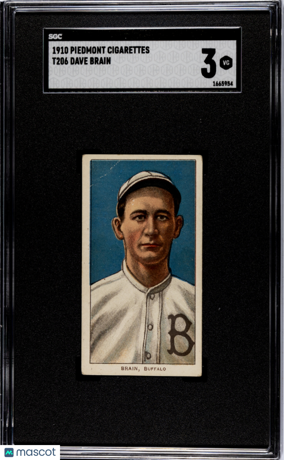 1910 Piedmont Cigarettes (T206) Dave Brain SGC 3