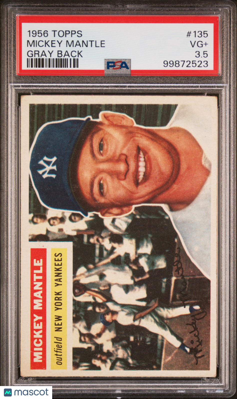 1956 Topps Mickey Mantle #135 Gray Back PSA 3.5