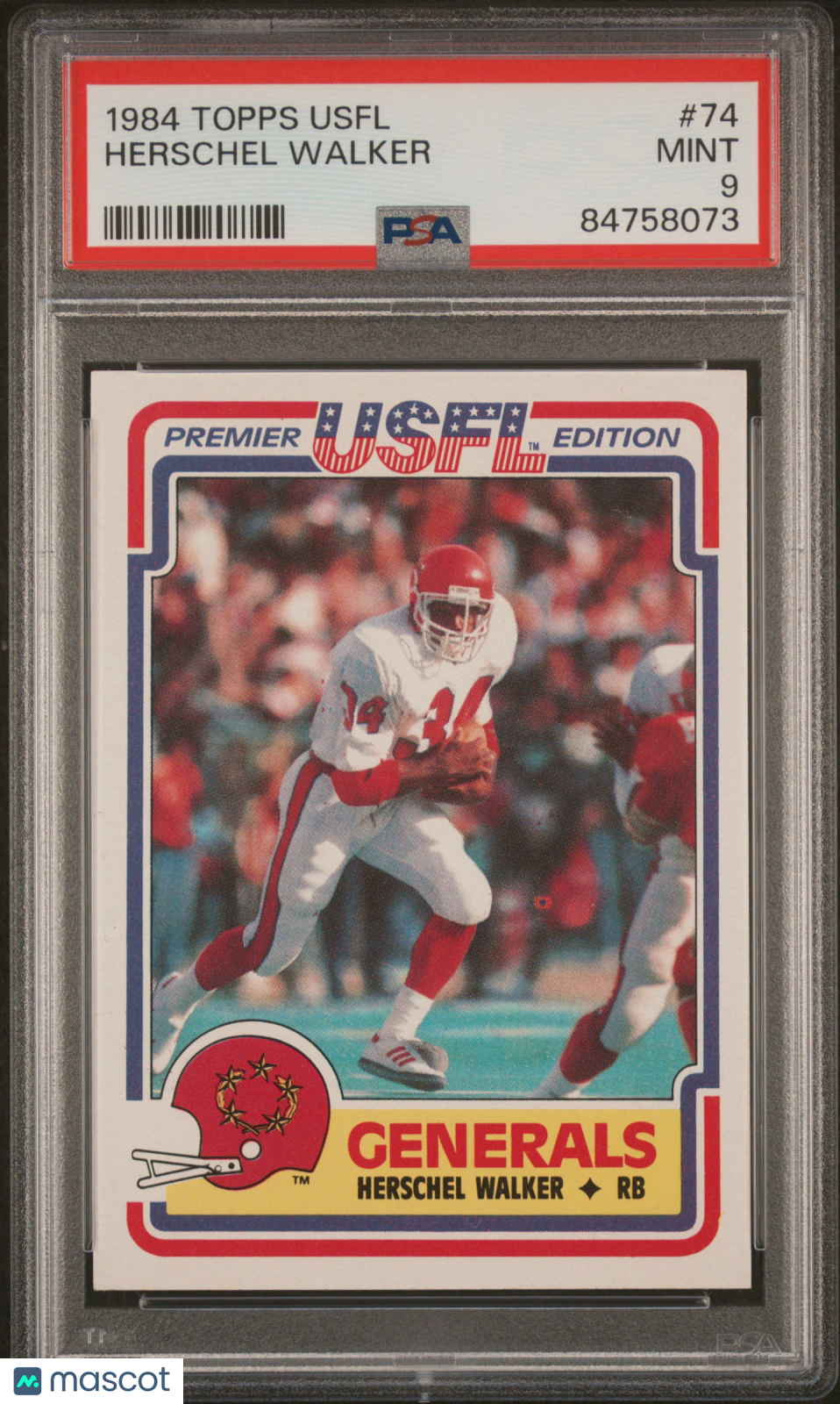 1984 Topps Usfl Herschel Walker #74 PSA 9