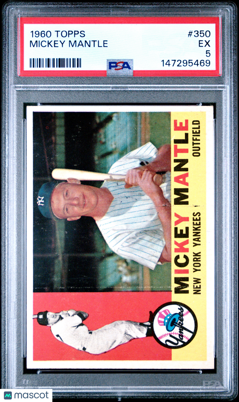 1960 Topps Mickey Mantle #350 PSA 5