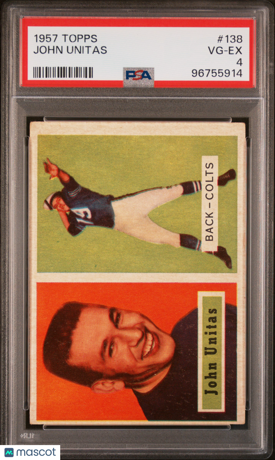 1957 Topps John Unitas #138 PSA 4