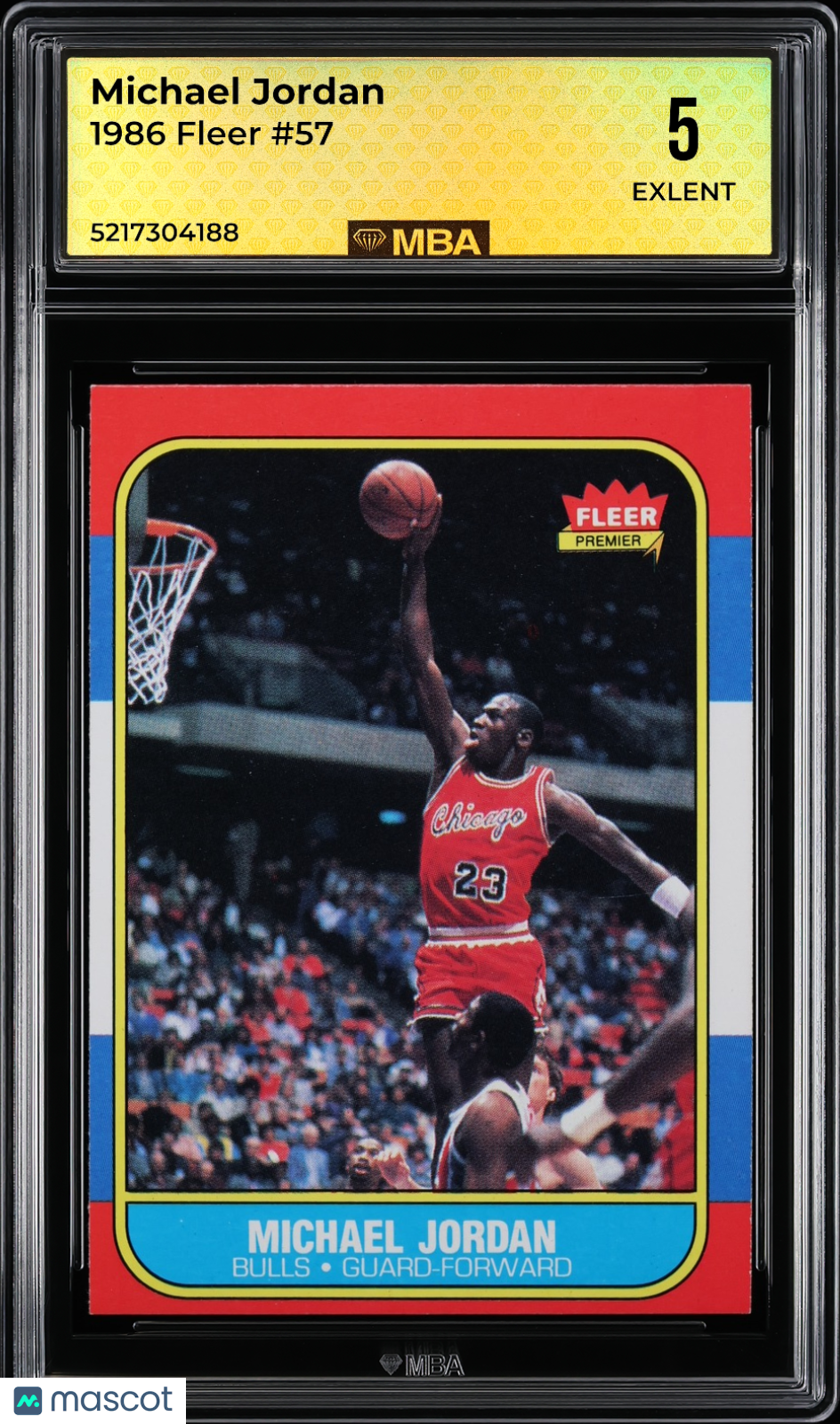 1986 Fleer Michael Jordan #57 MBA 5