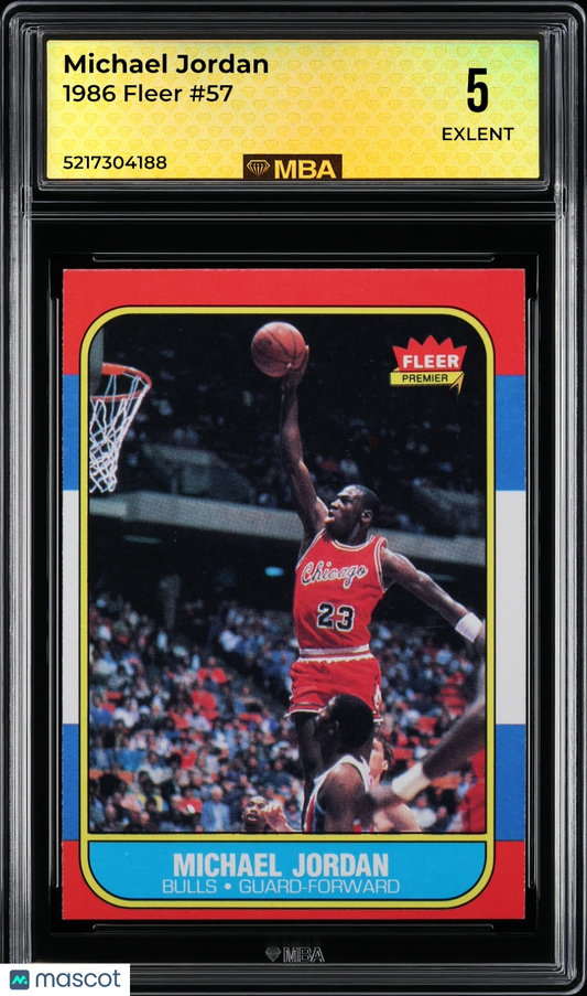 1986 Fleer Michael Jordan #57 MBA 5