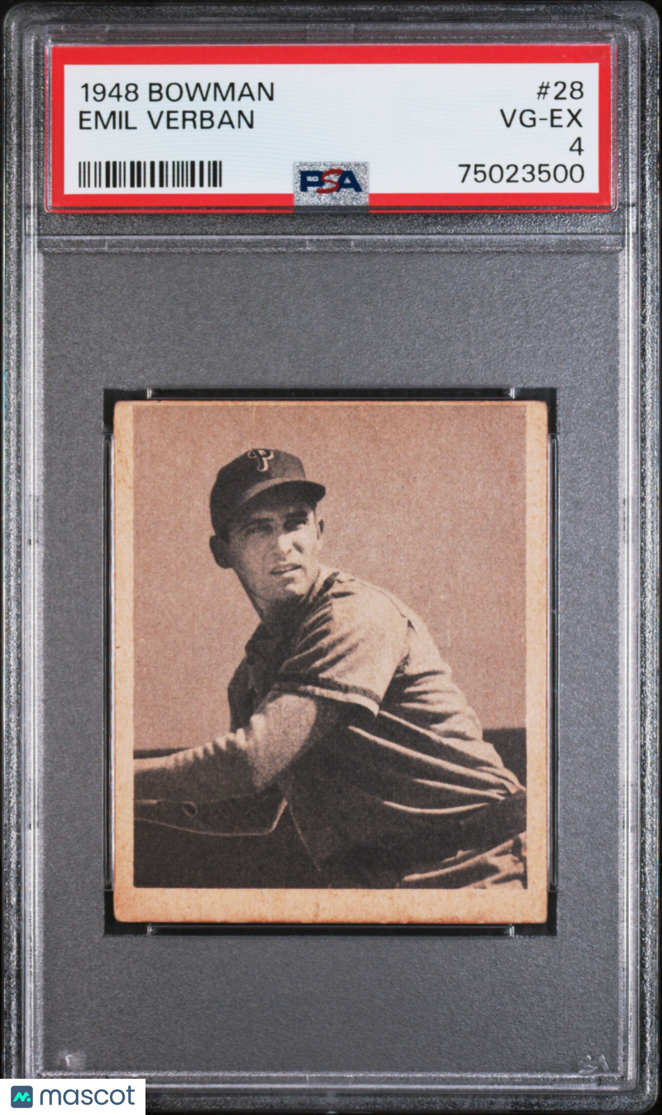 1948 Bowman Emil Verban #28 PSA 4
