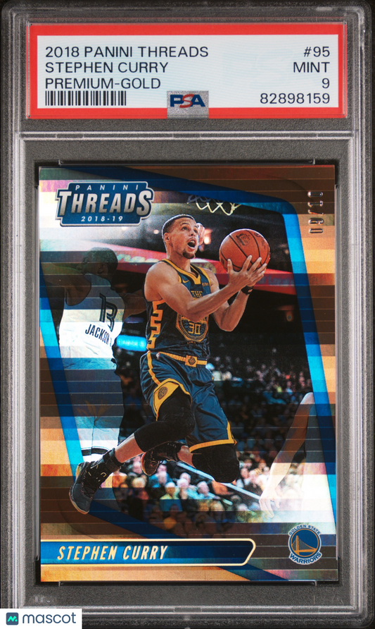 2018 Panini Threads Stephen Curry #95 Premium Gold PSA 9