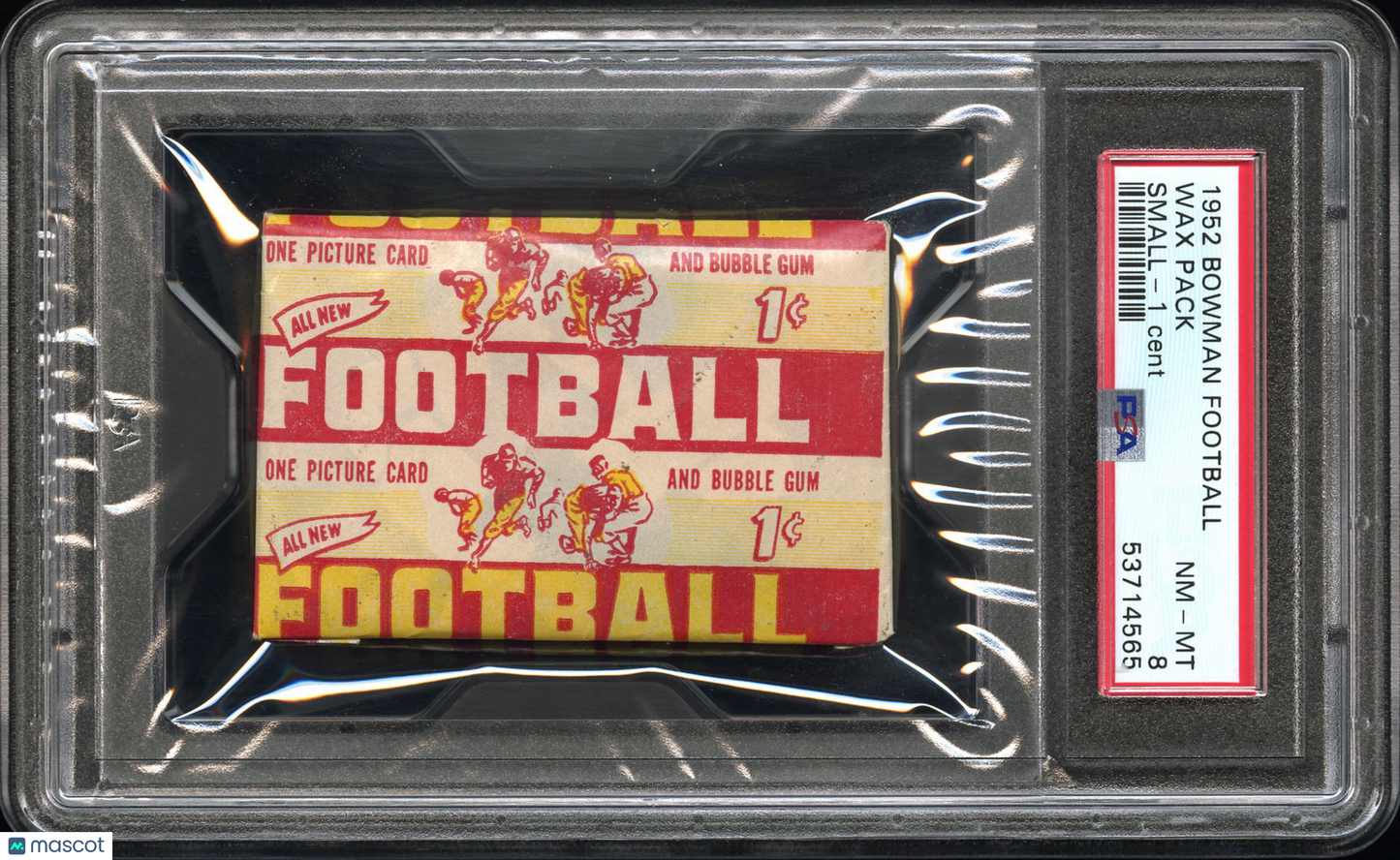 1952 Bowman Football Small Pack 1 Cent PSA 8