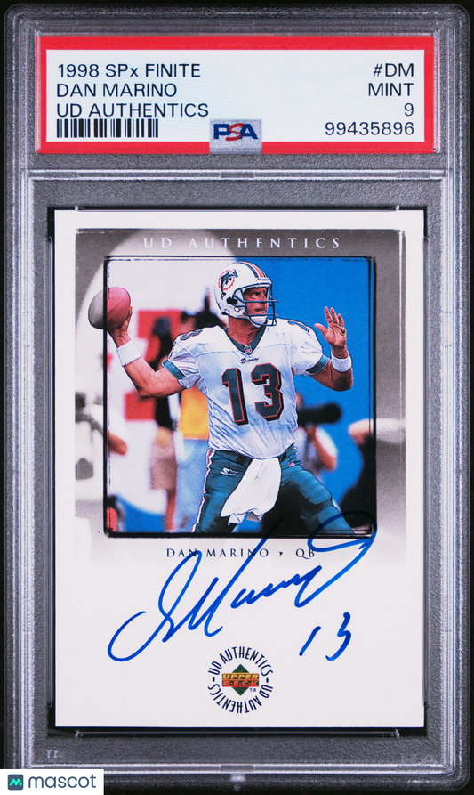 1998 SPX Finite UD Authentics Dan Marino #DM PSA 9