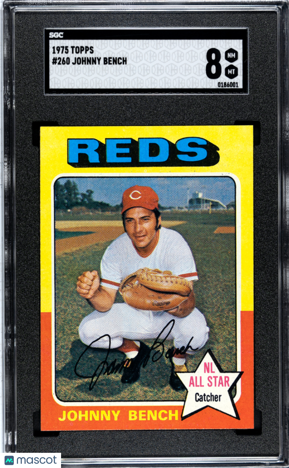 1975 Topps Johnny Bench #260 SGC 8