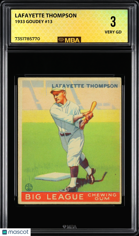 1933 Goudey Lafayette Thompson #13 MBA 3