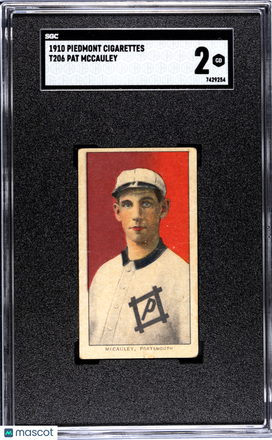 1910 Piedmont Cigarettes (T206) Pat Mccauley SGC 2