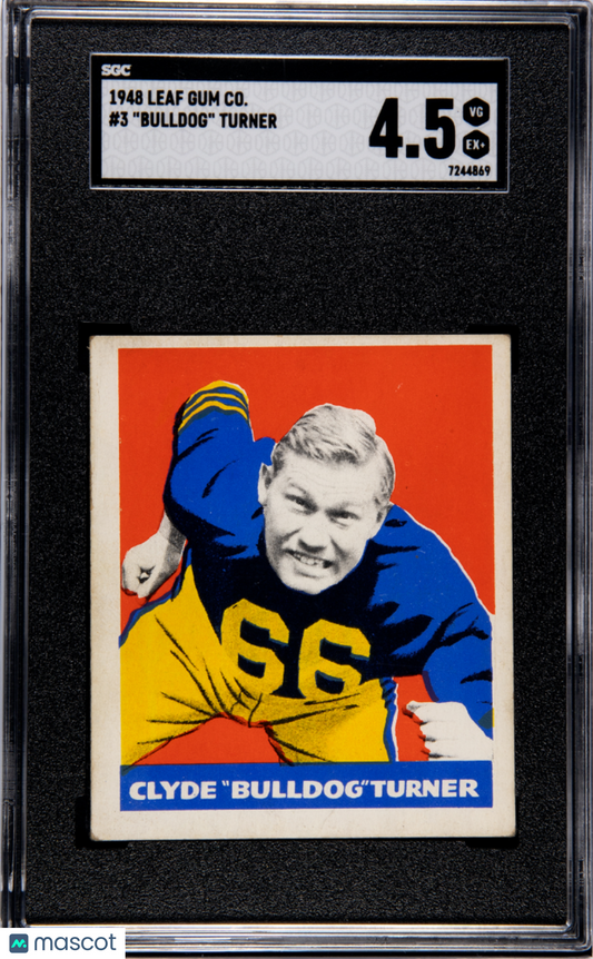 1948 Leaf Gum Co. Bulldog Turner #3 SGC 4.5