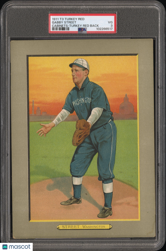 1911 Turkey Red Cabinets T3 & T9 Gabby Street Back PSA 3