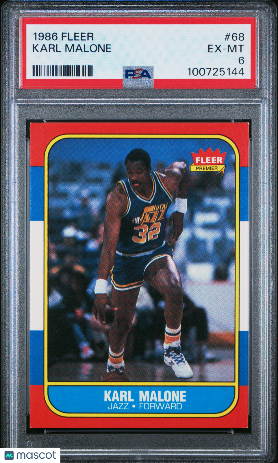 1986 Fleer Karl Malone #68 PSA 6