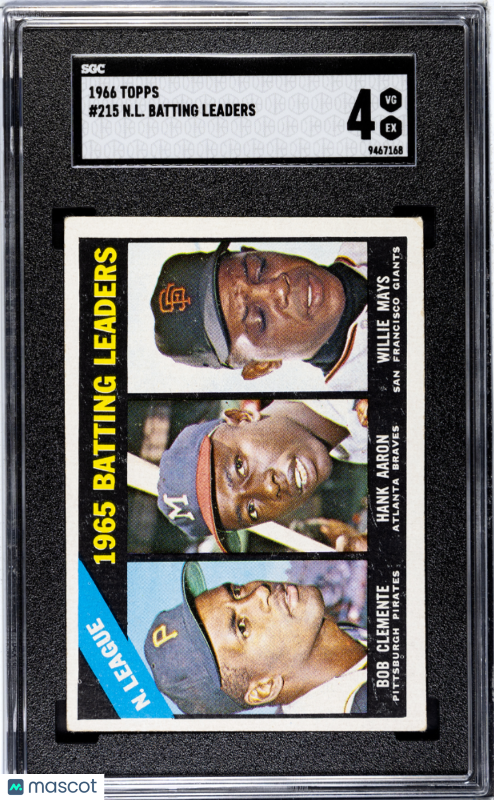 1966 Topps N. L. Batting Leaders #215 SGC 4