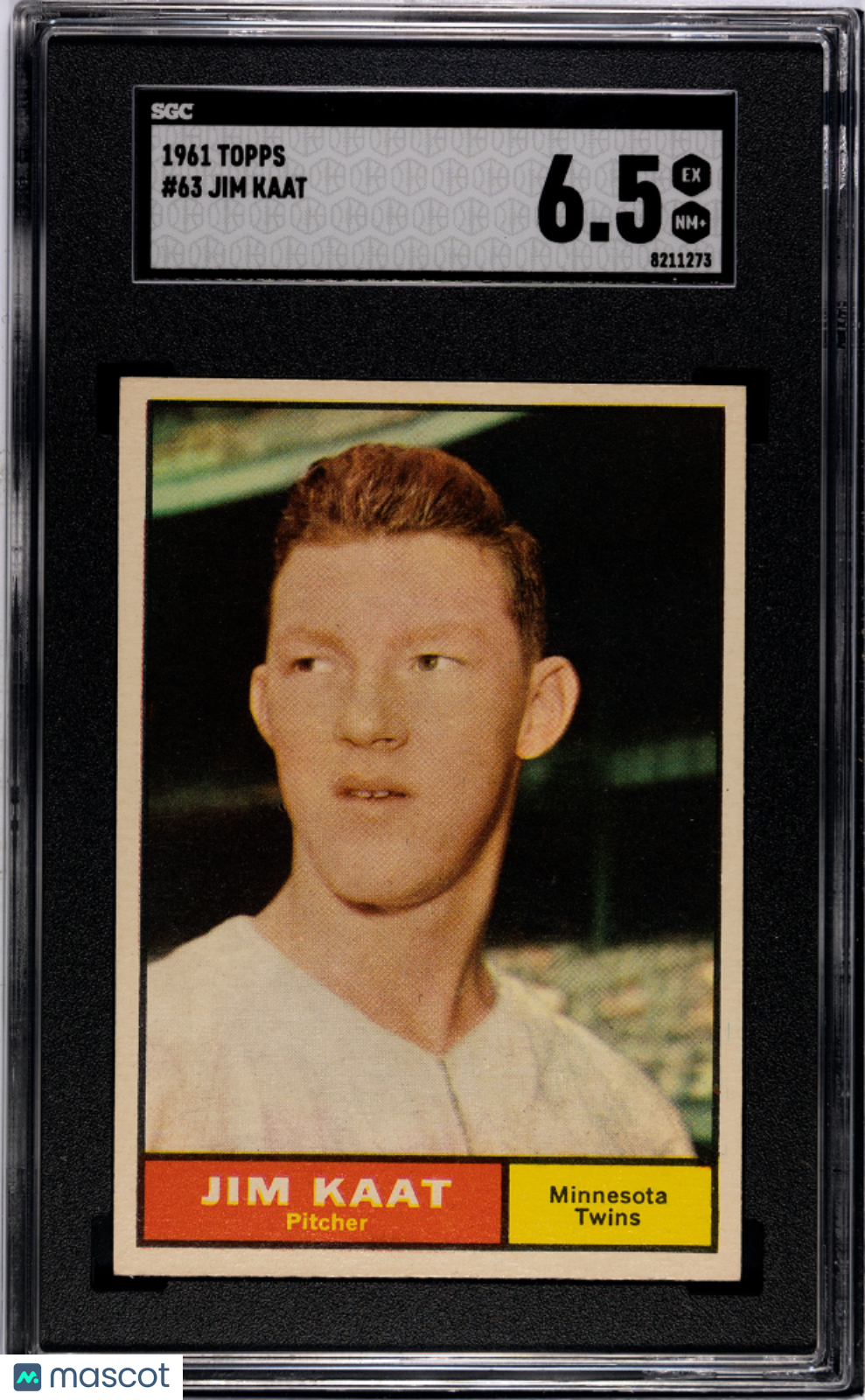 1961 Topps Jim Kaat #63 SGC 6.5