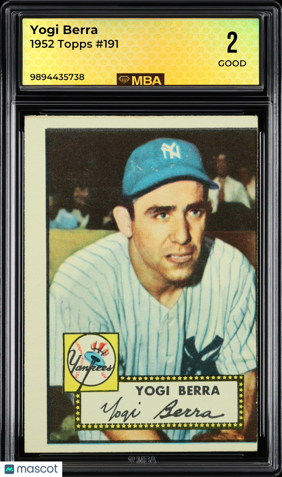 1952 Topps Yogi Berra #191 MBA 2