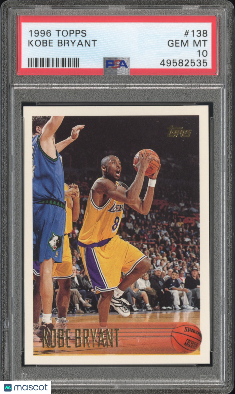 1996 Topps Kobe Bryant #138 PSA 10