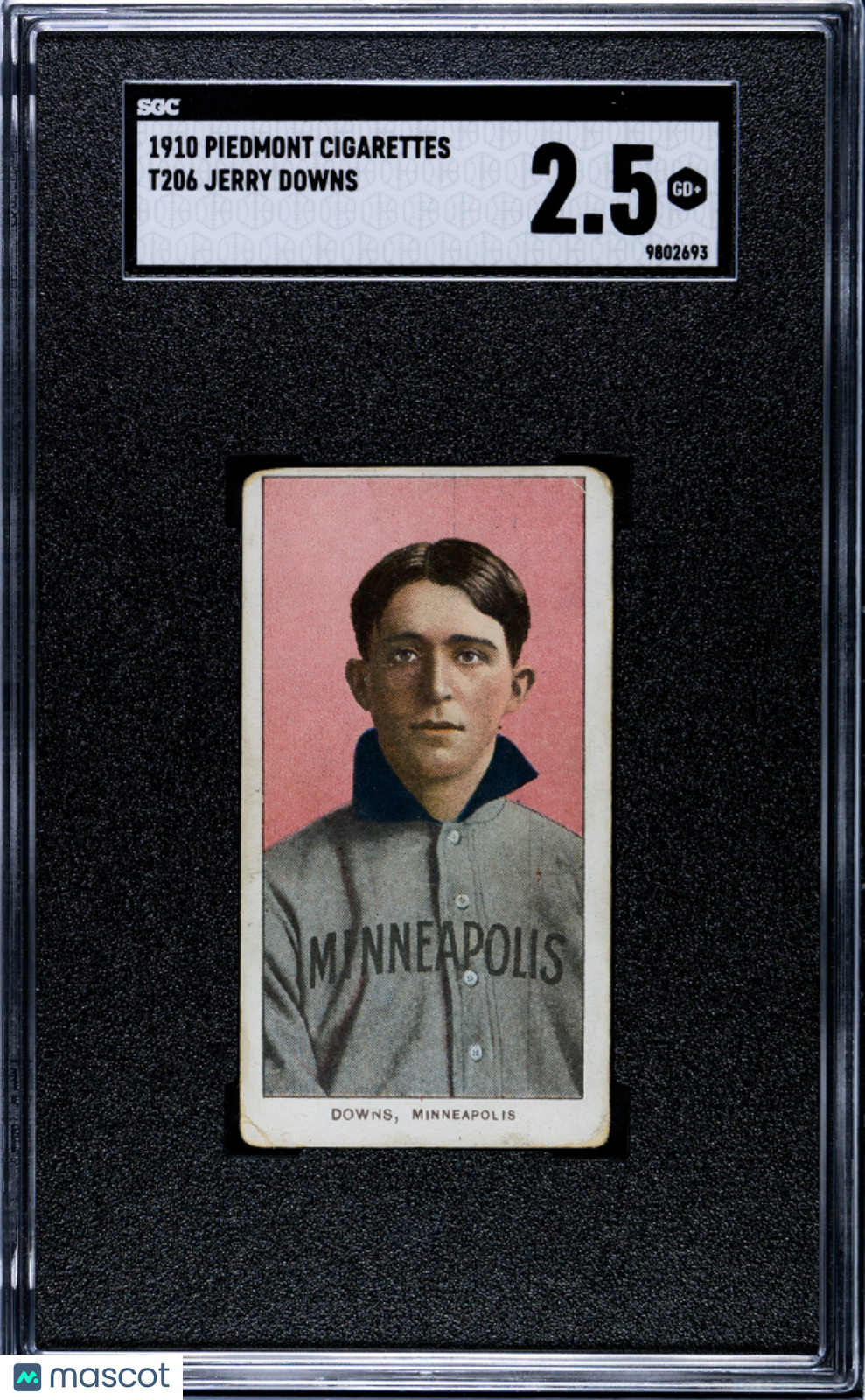 1910 Piedmont Cigarettes (T206) Jerry Downs SGC 2.5