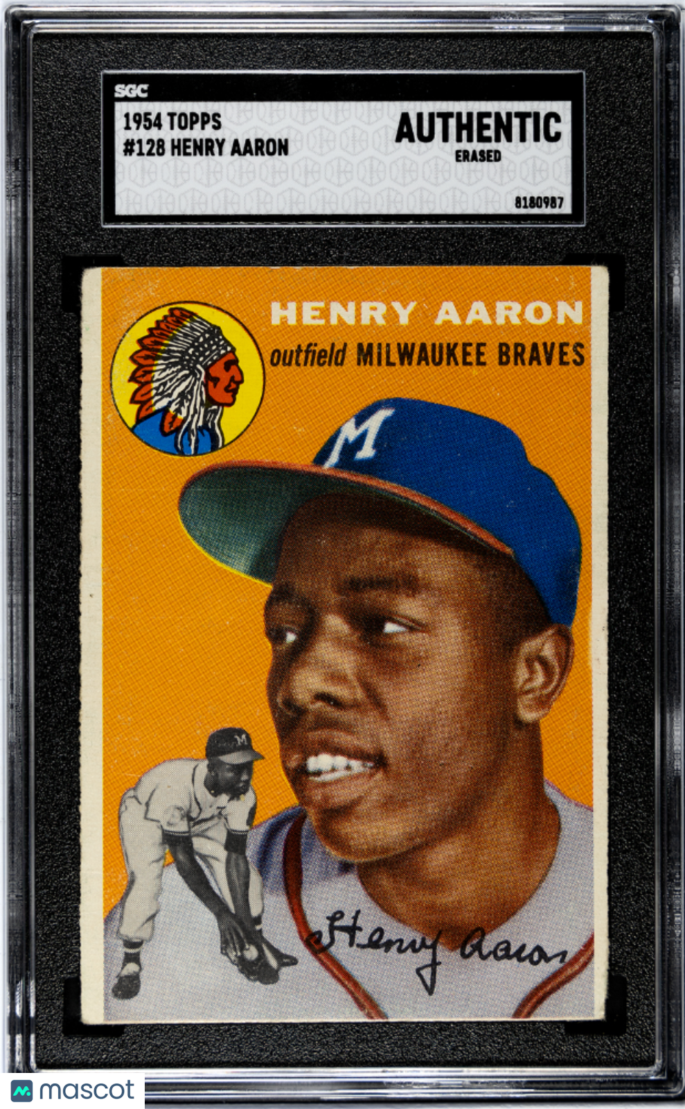 1954 Topps Henry Aaron #128 SGC A