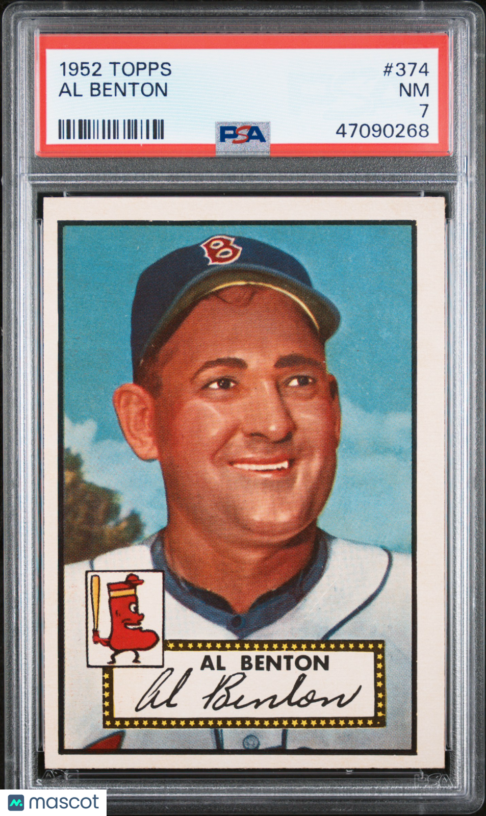 1952 Topps Al Benton #374 PSA 7