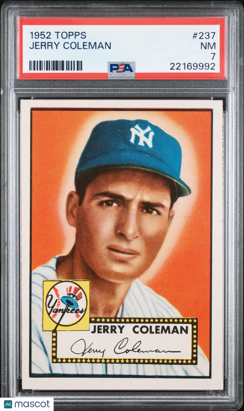 1952 Topps Jerry Coleman #237 PSA 7